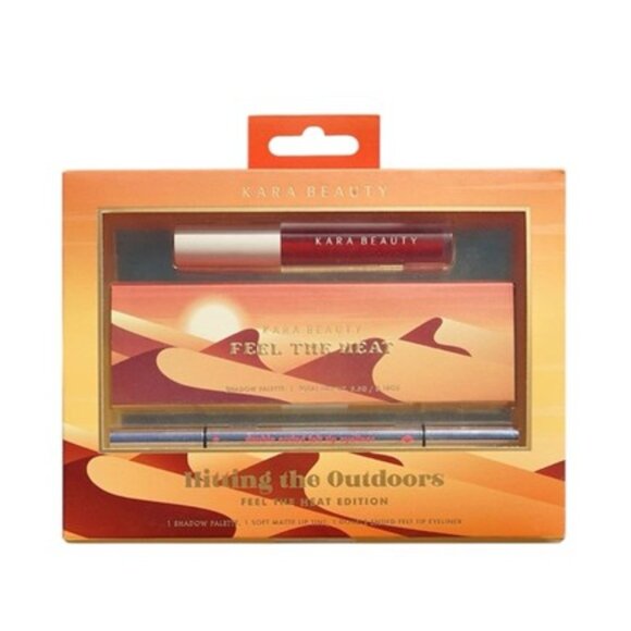 KARA BEAUTY Hitting The Outdoors Feel The Heat 3 Piece Set NIB - Picture 1 of 7